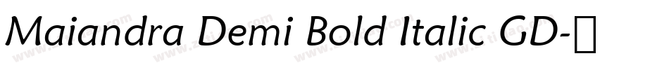 Maiandra Demi Bold Italic GD字体转换